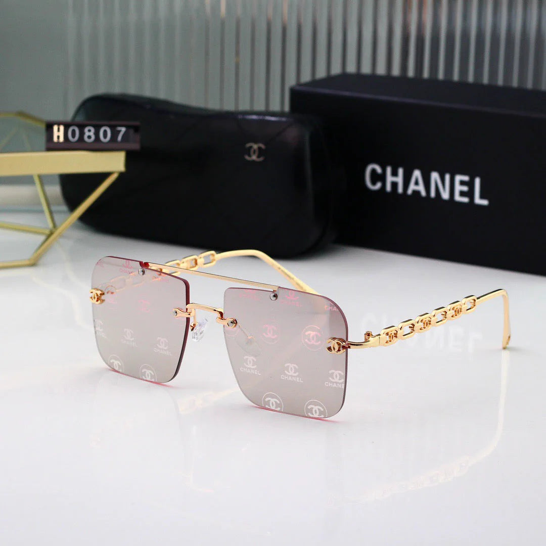 Fashionable watermark metal frame sunglasses H0807