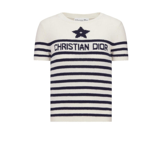 Contrast striped crew neck shirt