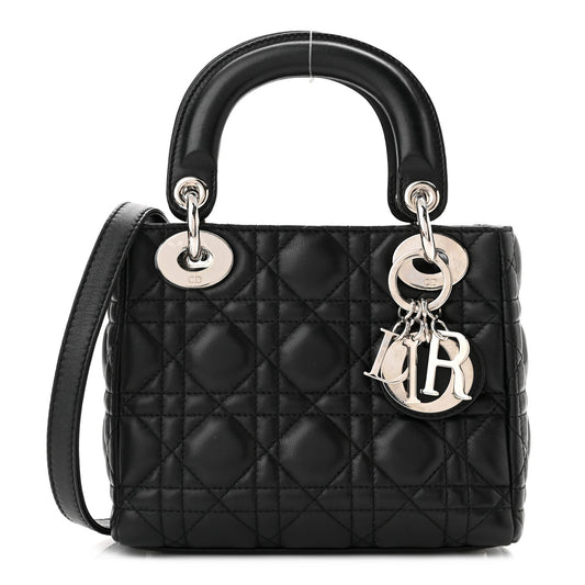 Lambskin Cannage Mini Lady D Black£¨6.5 x 6 x 3 in£©