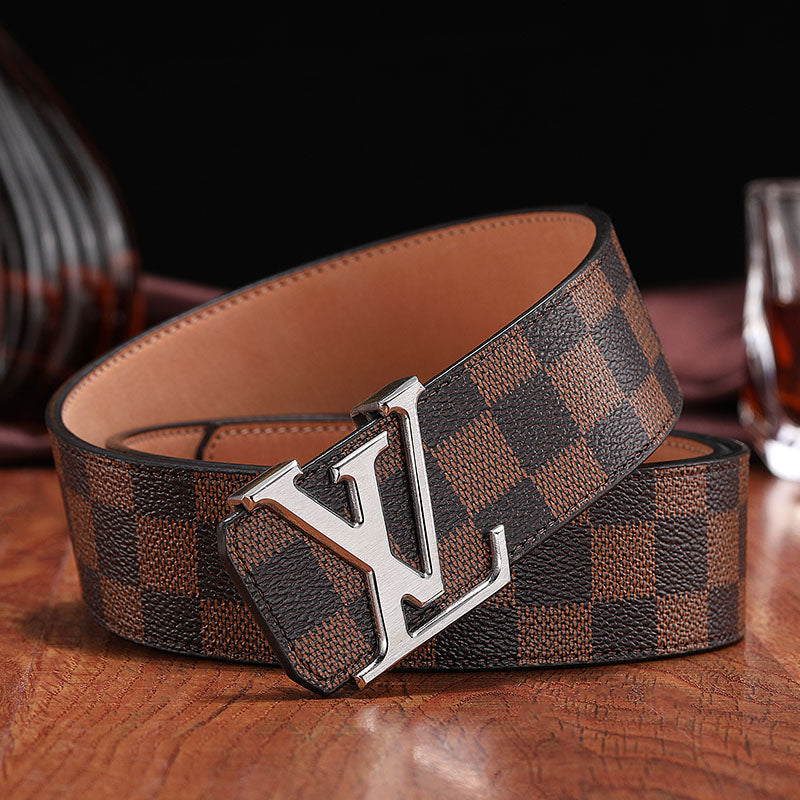 3 Colors luxury printed letter leather belt