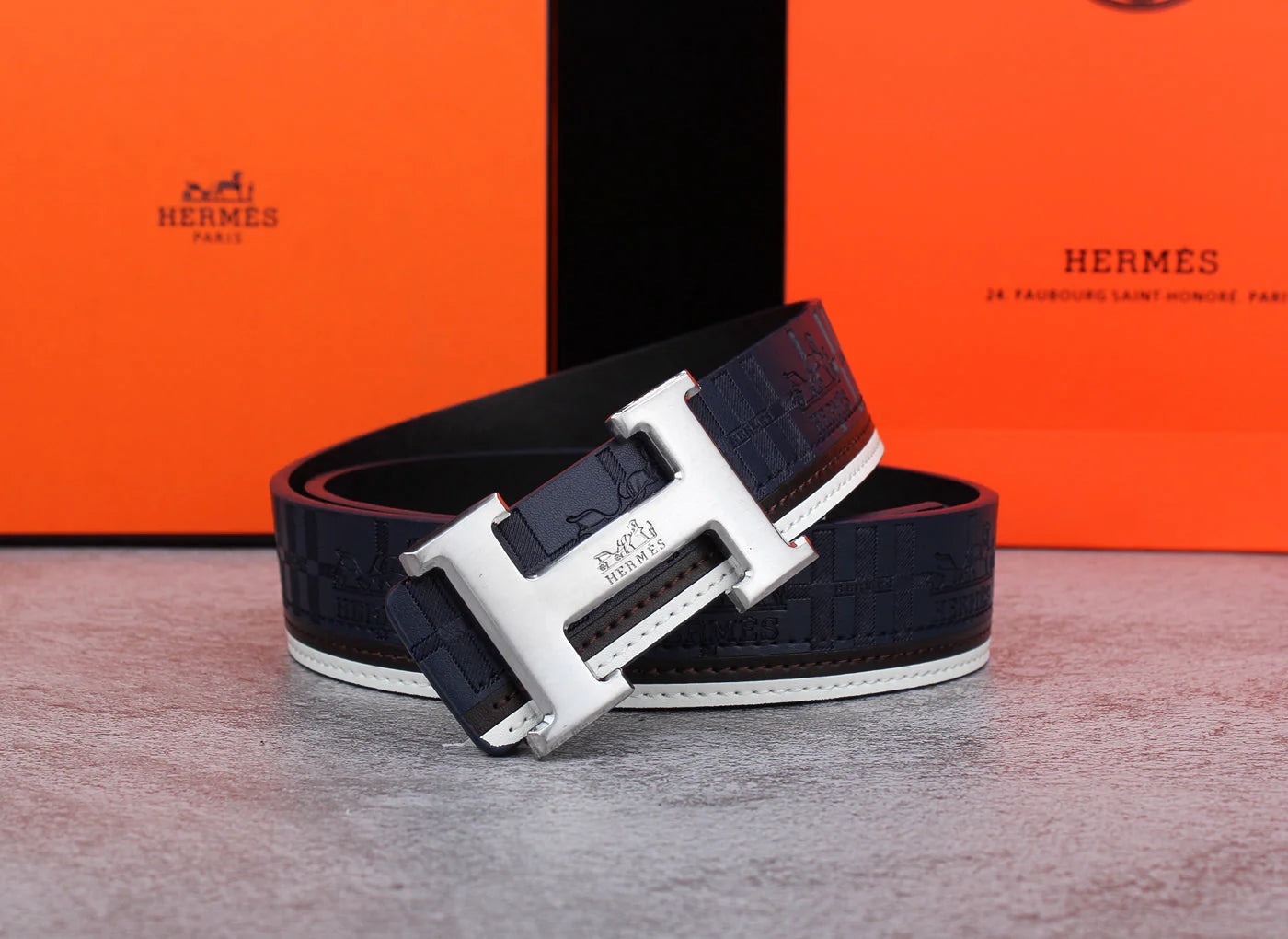 H 3-color fashion belt