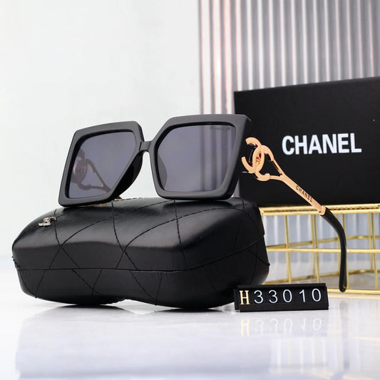 Retro large square frame high-end sunglasses