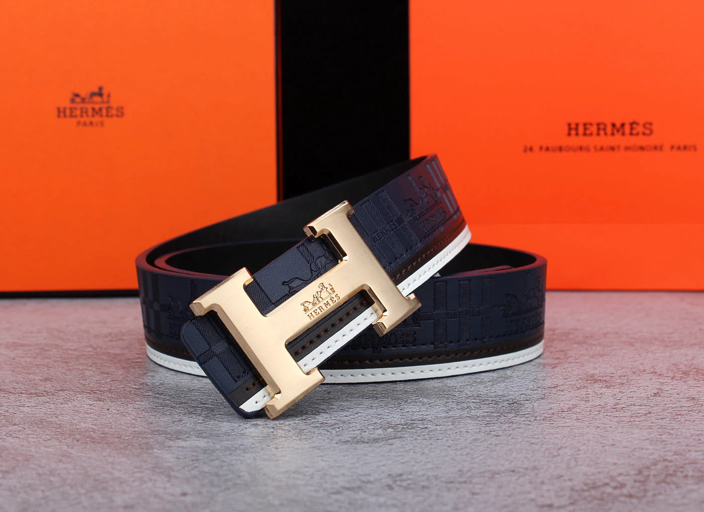 H 3-color fashion belt