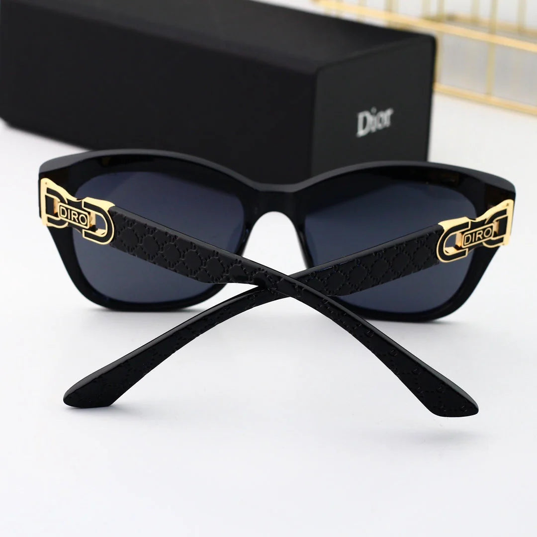 Curved personalized square frame sunglasses