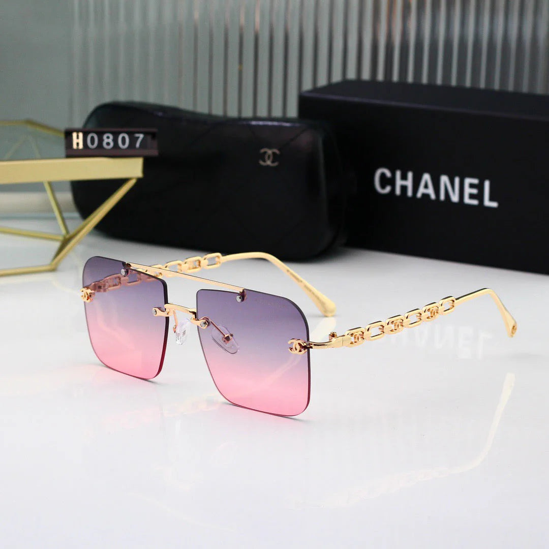 Fashionable watermark metal frame sunglasses H0807