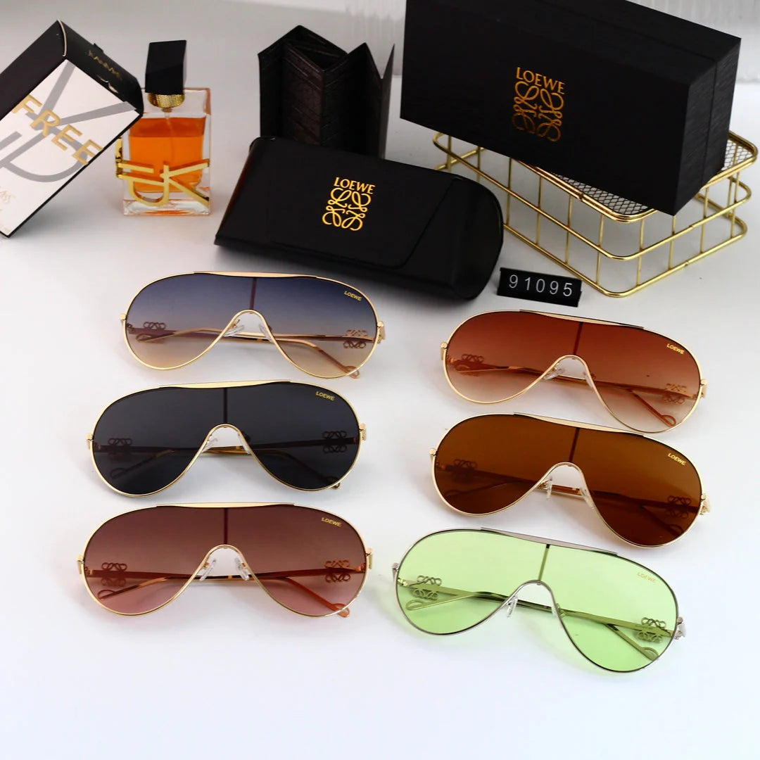 Oval round frame sunglasses