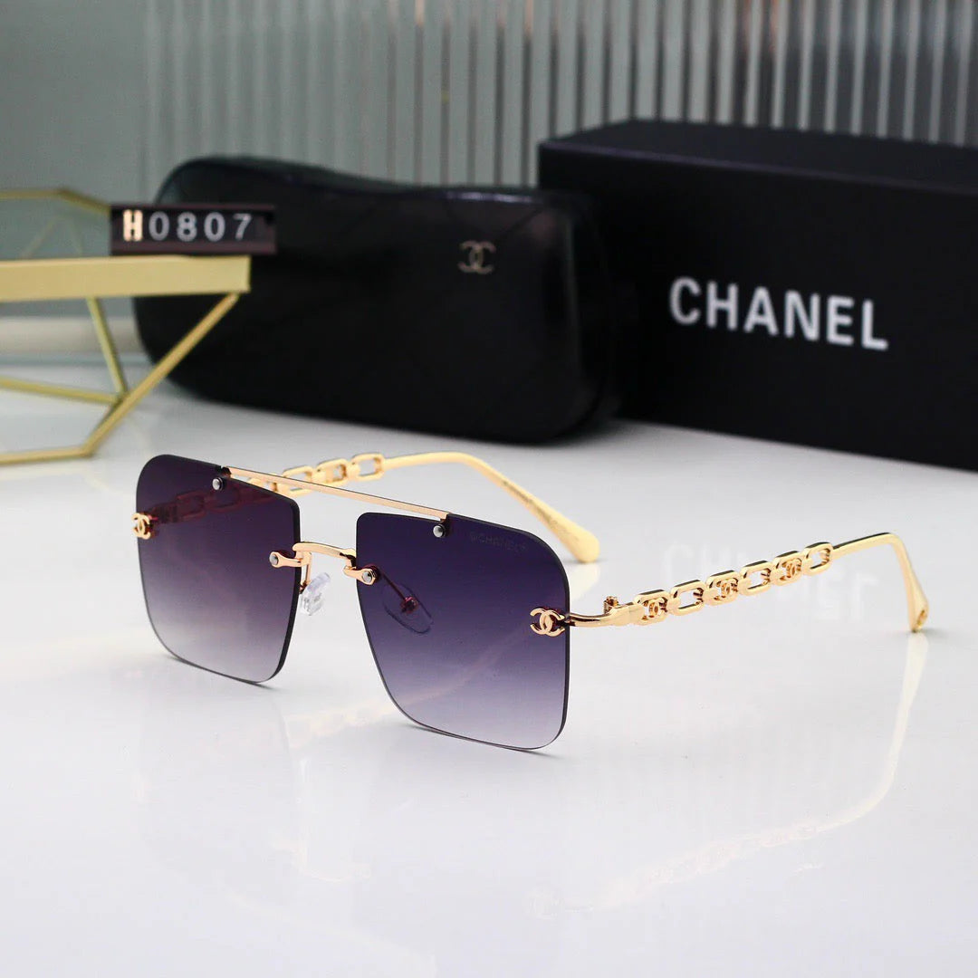 Fashionable watermark metal frame sunglasses H0807