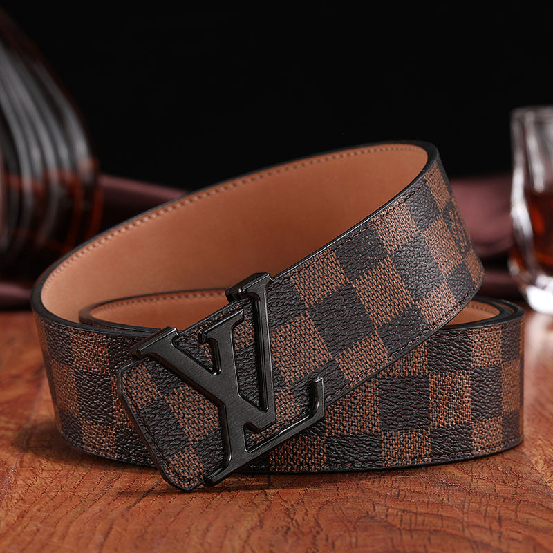 3 Colors luxury printed letter leather belt