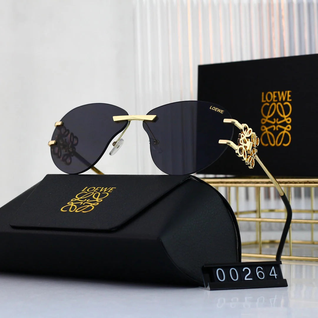 Metal temple gradient sunglasses 00264