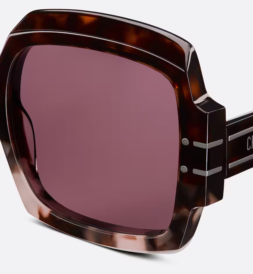 Brown-to-Pink Gradient Tortoiseshell-Effect Square Sunglasses DSGTS1U