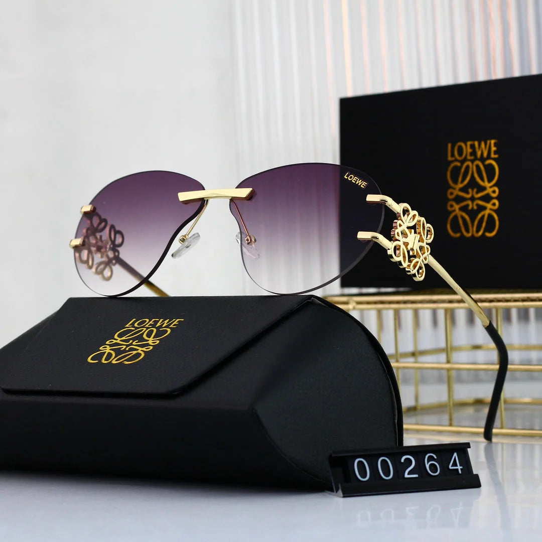 Metal temple gradient sunglasses 00264