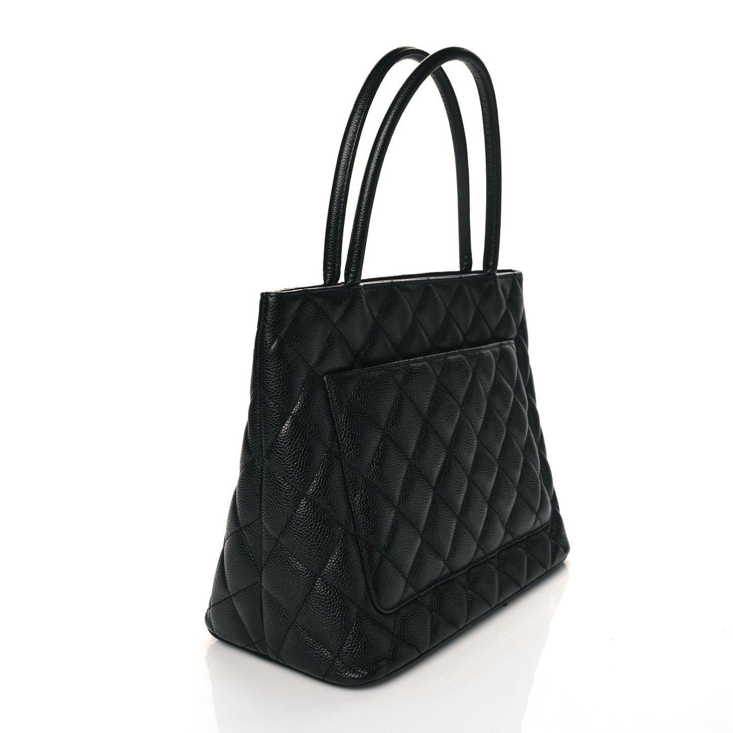 Caviar Quilted Medallion Tote Black