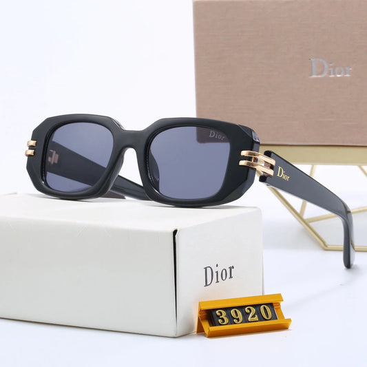 Cut Edge Rectangular Buckle Sunglasses