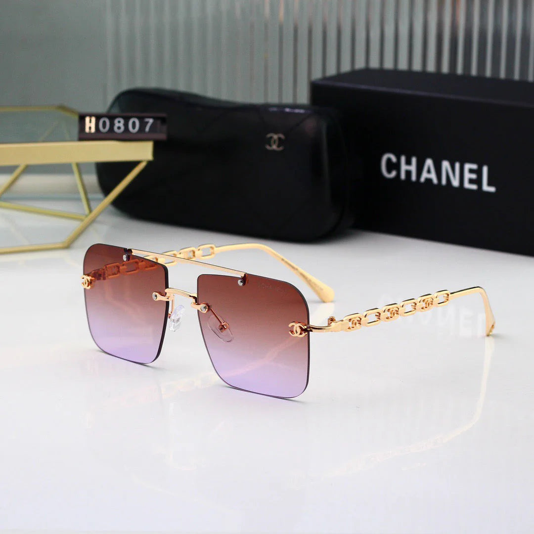 Fashionable watermark metal frame sunglasses H0807