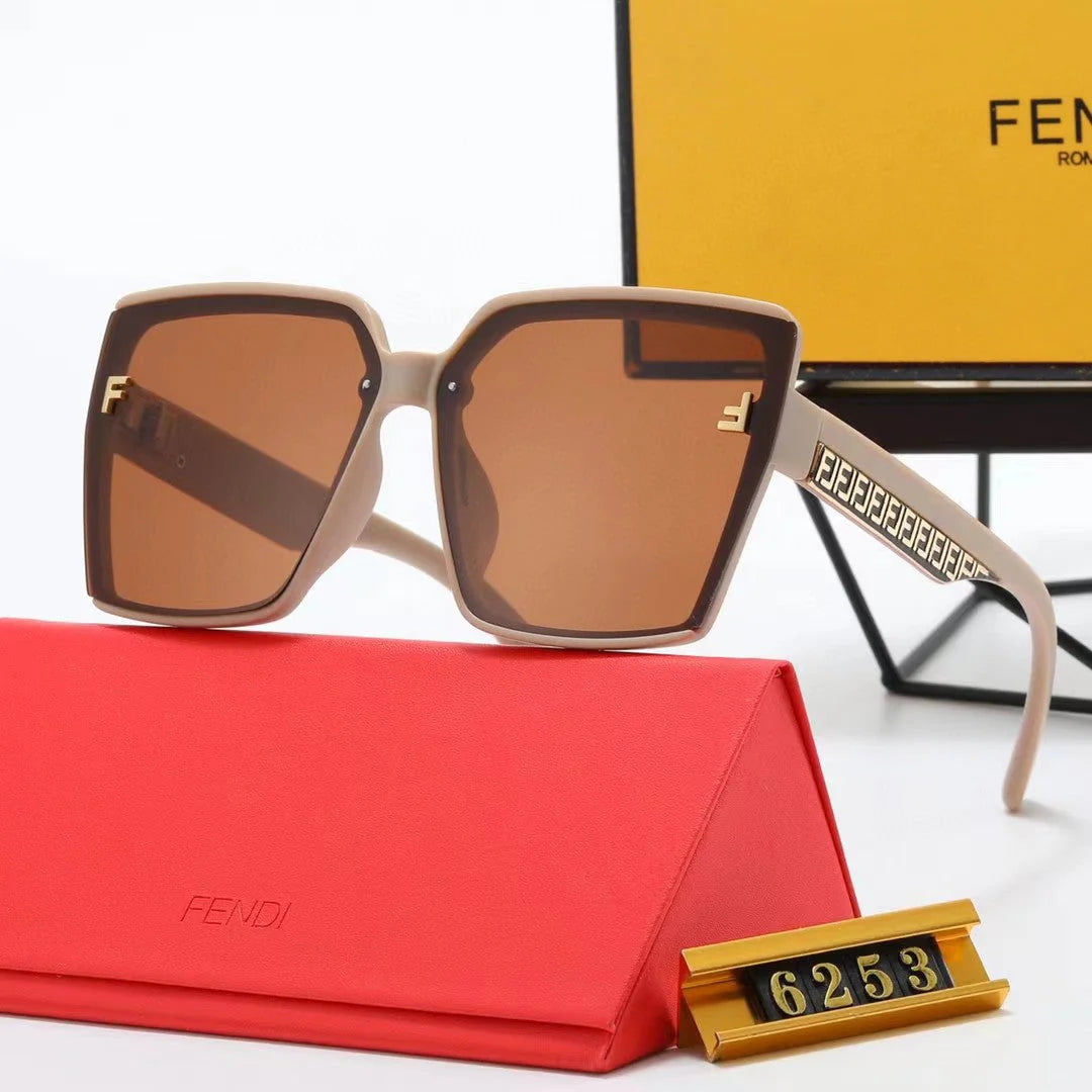 Large Square Frame Gradient Sunglasses