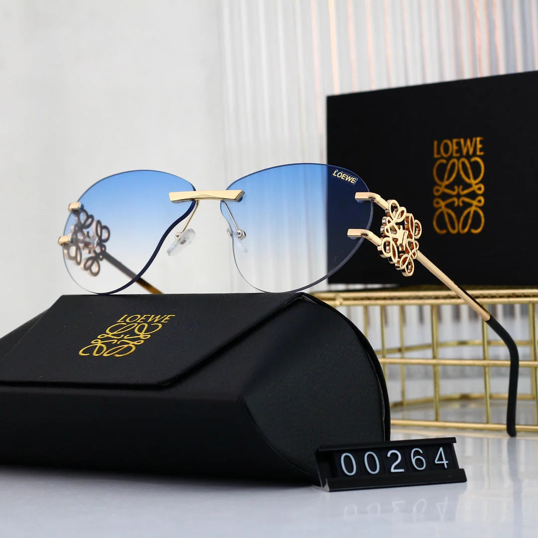 Metal temple gradient sunglasses 00264