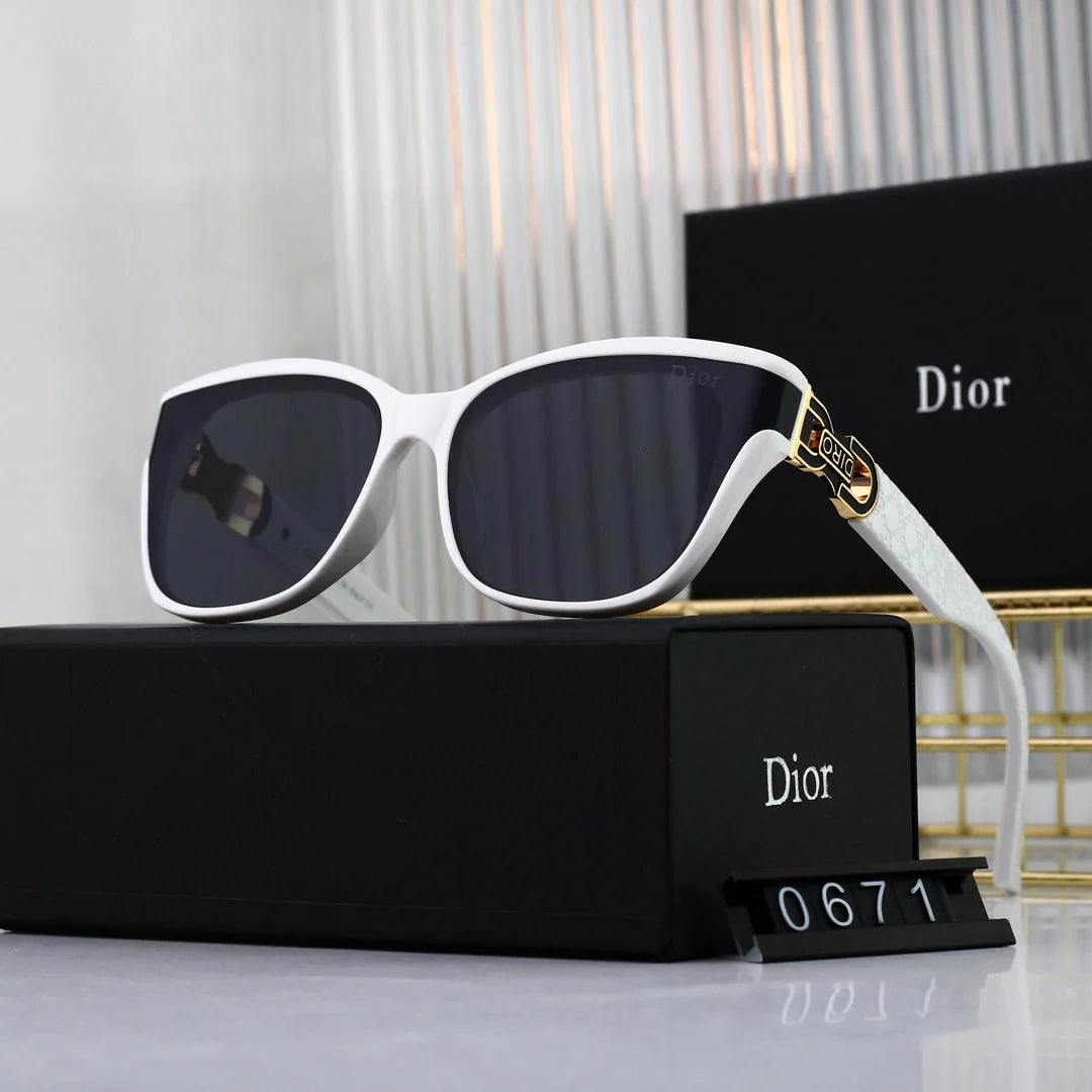 Curved personalized square frame sunglasses