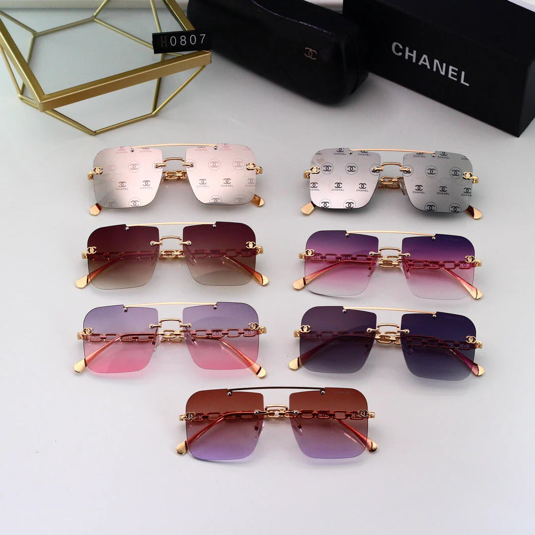 Fashionable watermark metal frame sunglasses H0807