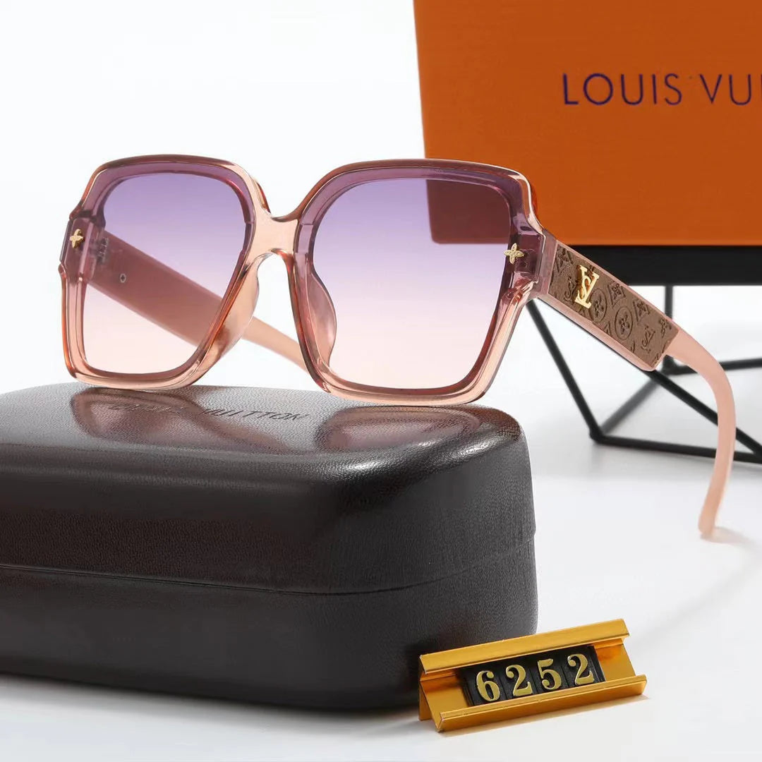 Large frame UV resistant fashion sunglasses