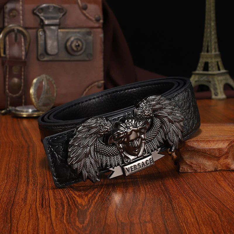 Medusa Biggie Leather Fashion Belt