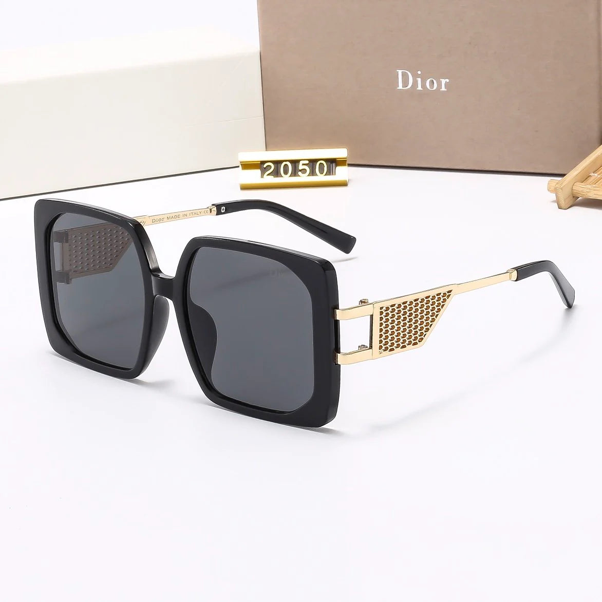 Large frame metal sunglasses