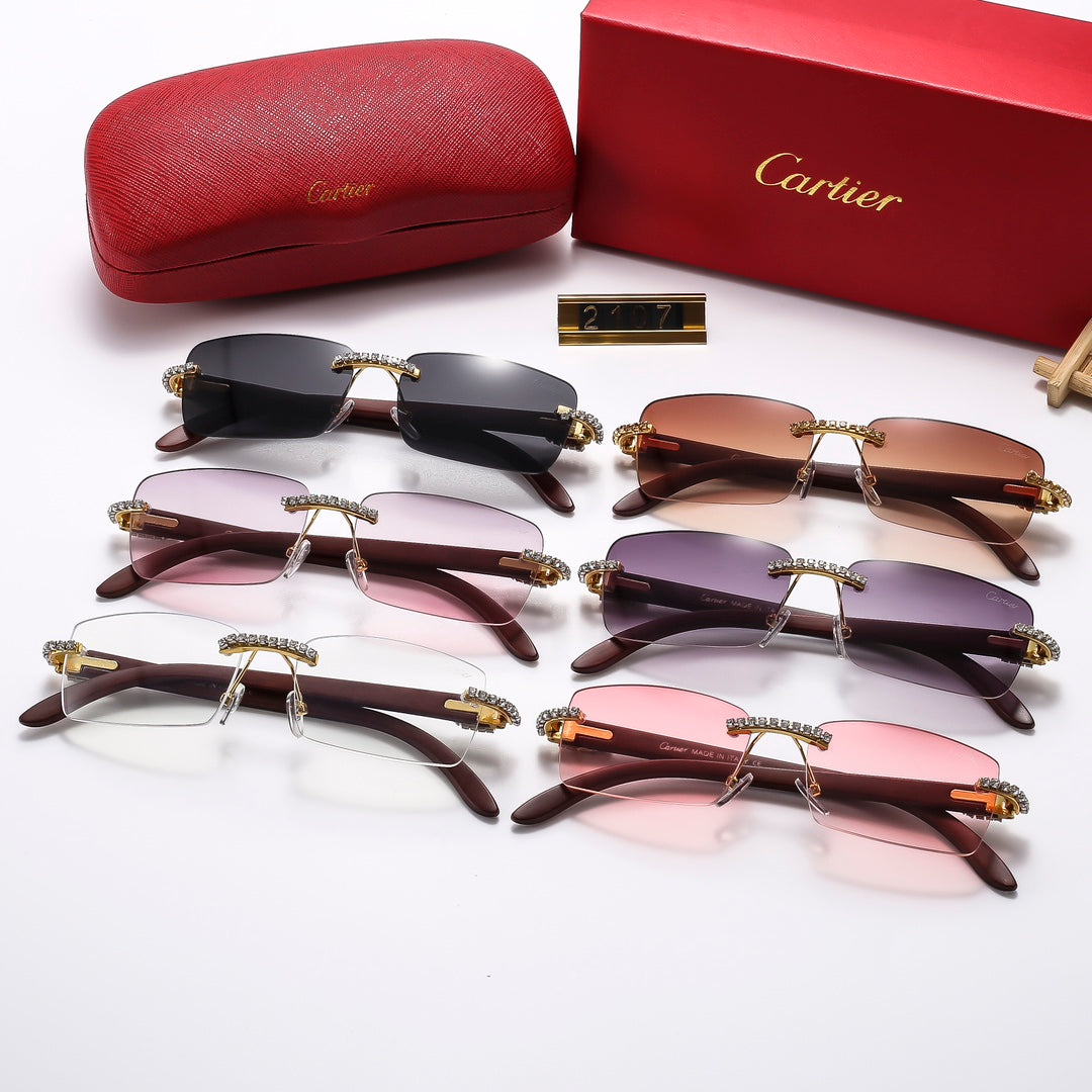 Diamond Fashion Frameless Sunglasses 2107